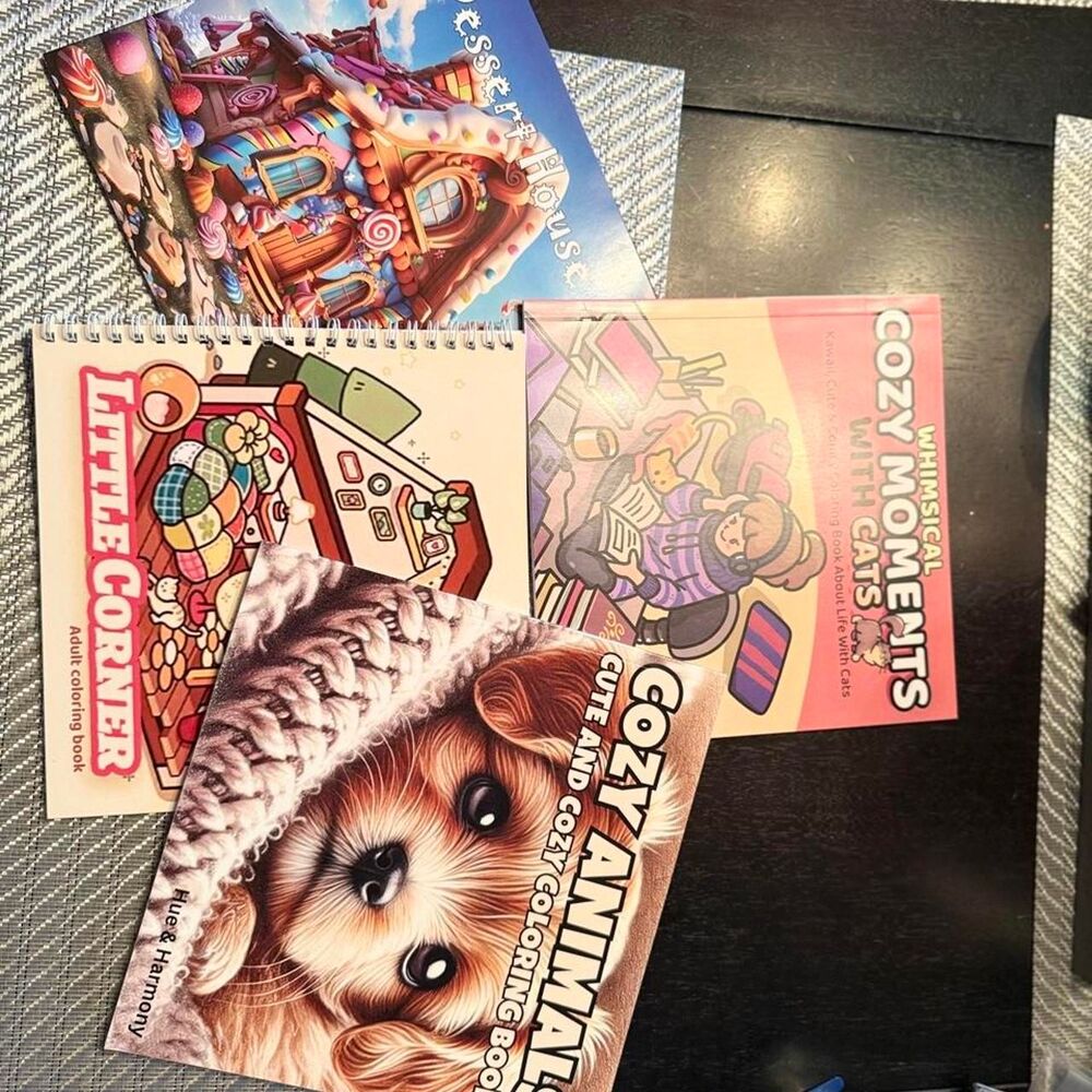 4 Coloring books bundle